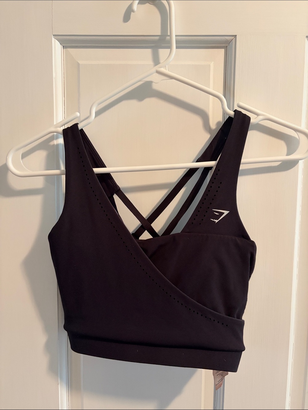 Gymshark Black Strappy Wrap Sports Bra